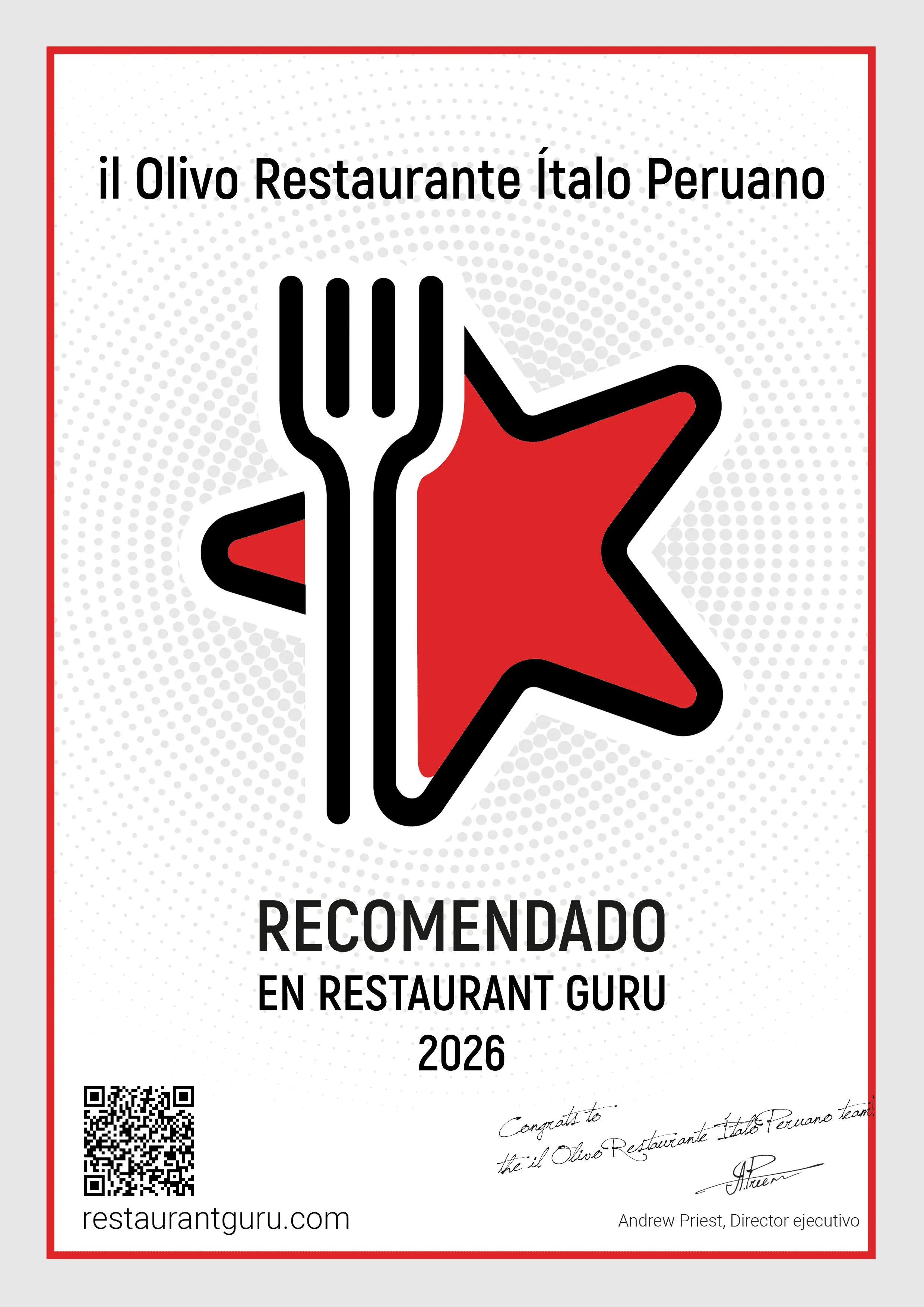 Recomendado Restaurant Guru Il Olivo